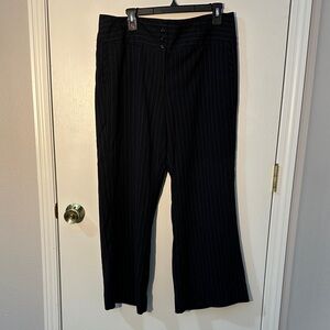 CAbi Black Pinstripe Pants